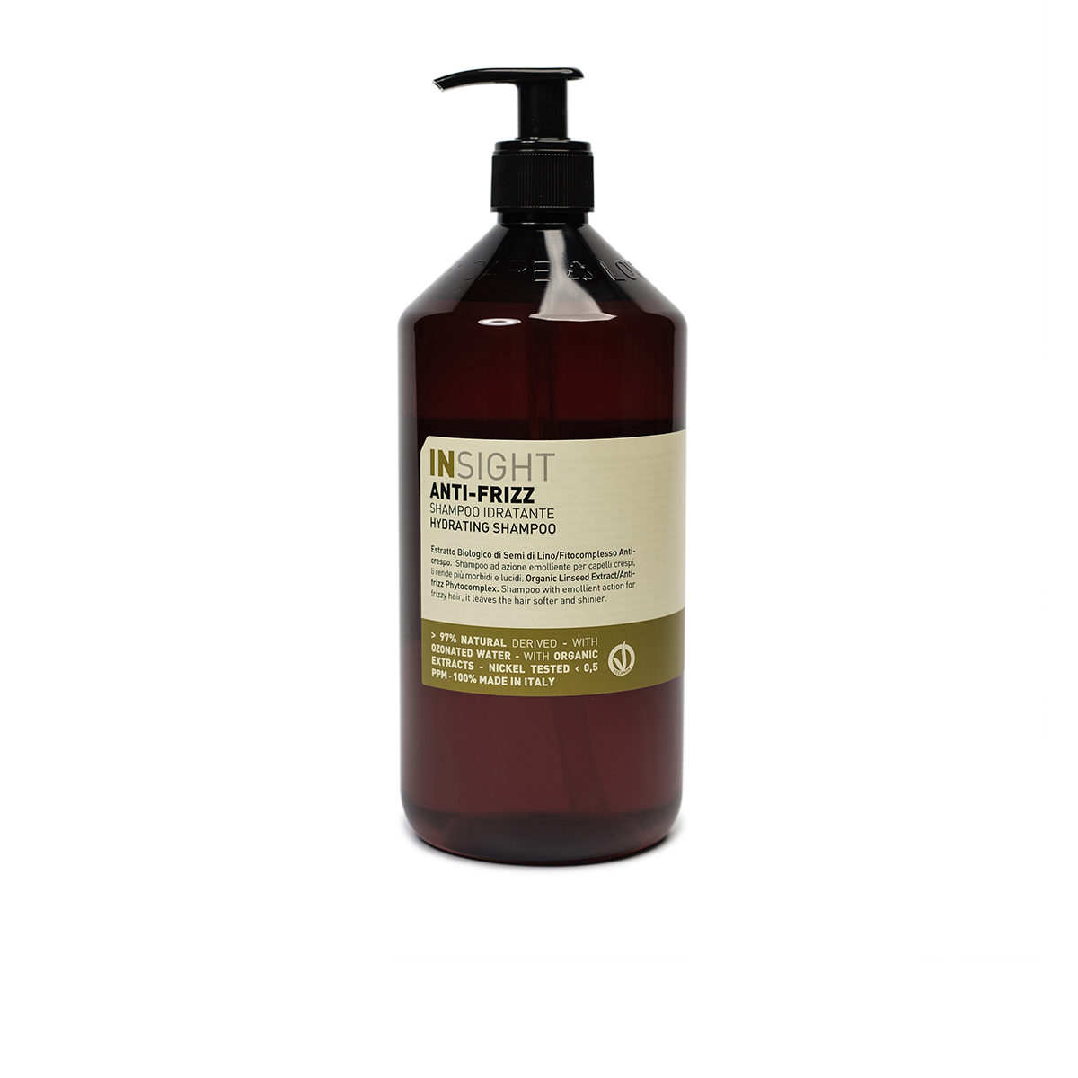 szampon anti-frizz, naturalny szampon, do włosów kręconych, suchych, trudnych, szampon insight, wyciąg z siemienia lnianego, fitokompleks