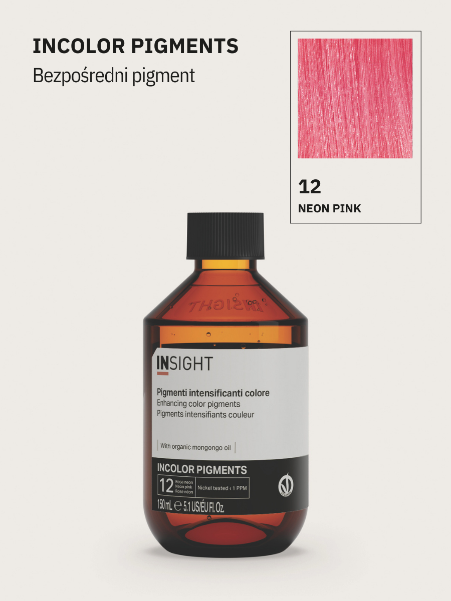 pigment do włosów różowy, koloryzacja bez amoniaku, insight farby, pigmenty bezpośrednie