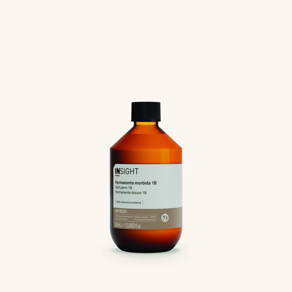 INTECH Soft Perm 1B - delikatny płyn do trwałej ondulacji na bazie cysteaminy, 350 ml, dla włosów farbowanych, wrażliwych i osłabionych